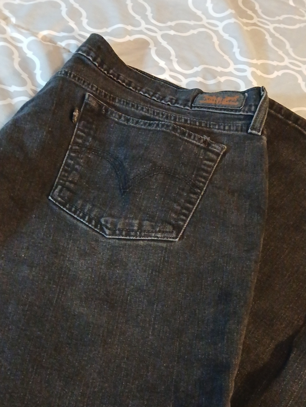 Women’s Boot Cut Jeans - Dark Black